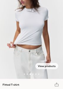 White fitted basic top