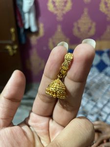 Golden Jhumka Earrings