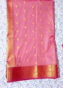 Pink  silk Saree with Blouse