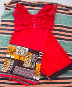 Red Saree With Blouse