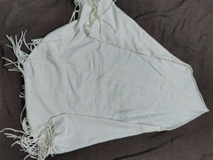 White Pochi with Figure Print