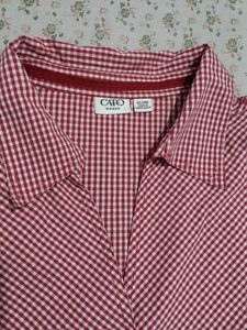 Red Gingham Bodysuit Top