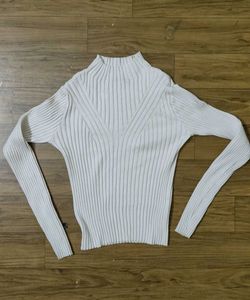 Ribbed Turtle Neck Top