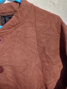 🔥Burgundy Quilted Button Jacket ( L 22 B 24)