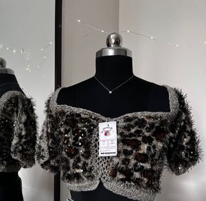 Animal Print Frill Top