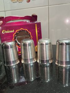 Silver Plated Glasses (Gota Chandi)