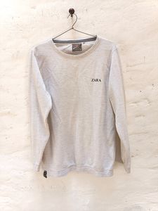 White Full Sleeves Tshirt M Size