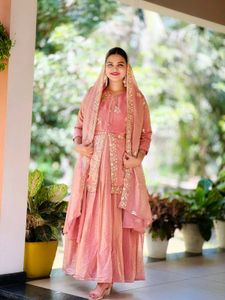 Partywear Gown With Shawl