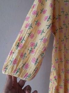 Floral Print Maxi Dress(bust 42,length 50.5)