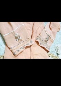 Peach motiwork Kurta