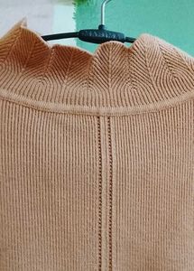 Ribbed Knit Turtleneck Sweater