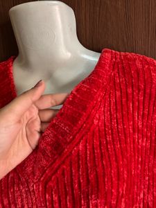 Red V-Neck Sweater