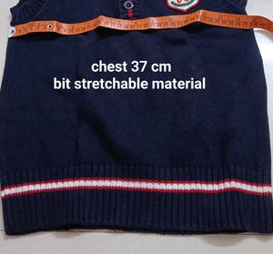New Wit tag Boys Blue Sweater Vest 7 to 11yrs