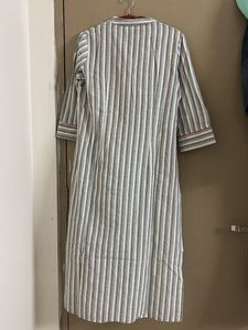 Striped Embroidered Kurta