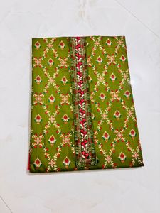 Green Printed Salwar Kameez Fabric
