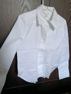 H&amp;M White Long Sleeve Top