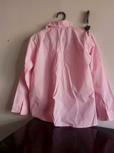 Pink White Lineing Shirt With Full Sleeve