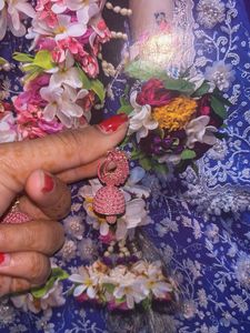 Pink Color Jhumka