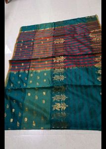 New Silk Saree With Zari Work N Running Blouse pc
