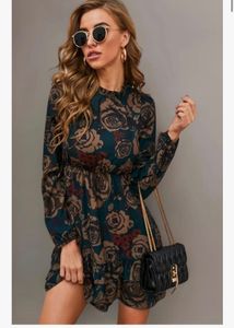 Rayon A Line Mini Dress