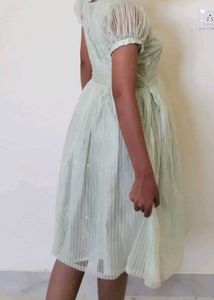 Pale Green Party Dress with Sparkles