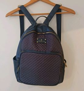 London Fog Quilted BackPack Navy Blue
