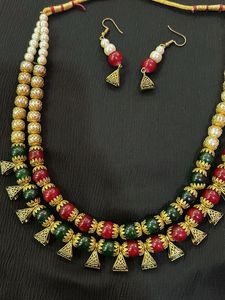Beaded Necklace &amp; Earring Set