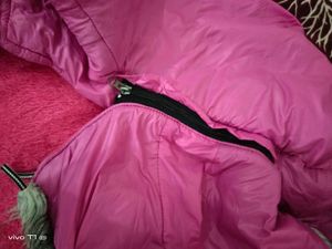 pink women puffer jacket size 36