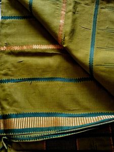 Green Checked Saree