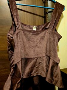 KAZO Peplum Style Velvet Top