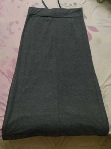 Grey A-line Skirt For Women
