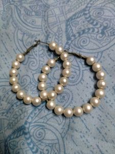 Pearl Hoop Earrings