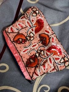 Vintage Beaded Floral Clutch