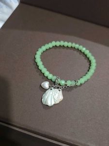 Green Heart Shell Bracelet