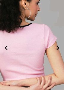 Pink Bow Ribbed Top