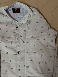 Patterned Button-Down Shirt