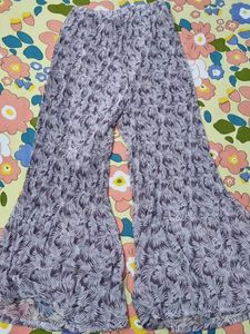 Botanical Print Button-Up With Flared Pants