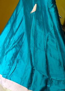 Teal &amp; Gold Embroidered Kurti