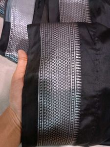 Black And Silver Saree