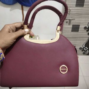 Stylish Maroon Handbag