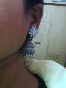 Silver Jhumka Earrings(oxidised)