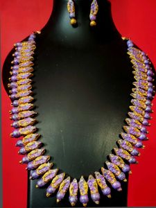 Purple & Gold Necklace Set