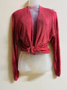 Full Glitter Red Korean Jacket