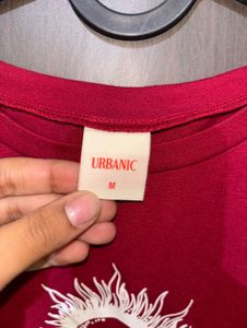 Graphic Maroon Crop Top