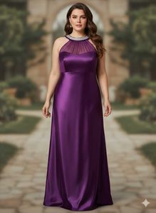 Elegant Purple Maxi Dress