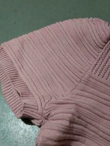 Puffed Sleeves Pink Top👀✨☺️