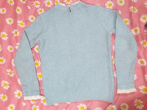 Cute Blue Knit Sweater