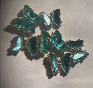 Blue tone Crystal Butterfly Charms
