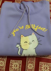 Lilac &#34;Purrfect&#34; Cat Hoodie