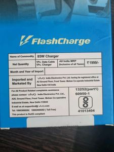 Vivo FLASH CHARGER WITH CABLE.